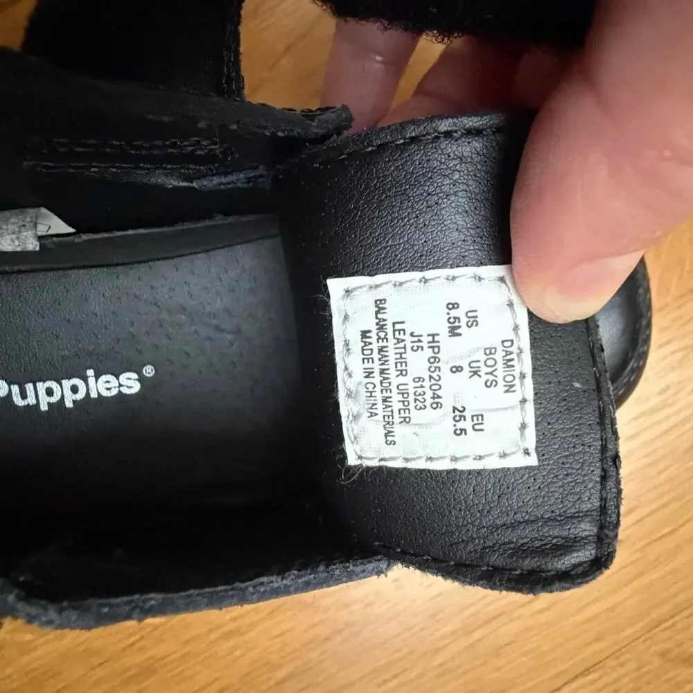 Hush-puppies kid's Black Oxfords